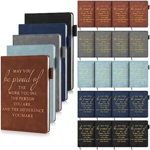 Read more about the article 20 Pcs Team Appreciation Gift for Employees Bulk Thank You Gift A5 Leather Notebook Journal May You Proud of the Work You Do Journals Inspirational Gifts Team Gift for Coworker Teacher (Fresh)