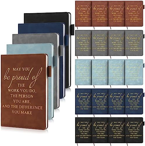 You are currently viewing 20 Pcs Team Appreciation Gift for Employees Bulk Thank You Gift A5 Leather Notebook Journal May You Proud of the Work You Do Journals Inspirational Gifts Team Gift for Coworker Teacher (Fresh)