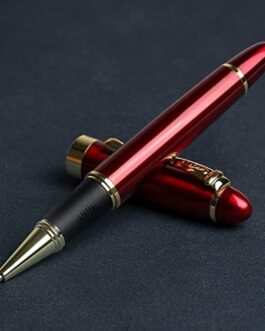 YIVONKA Luxury Ballpoint Pens Nice Ball Pen Best Gift for Men Professional Executive Office BallPens Classy Gift Box Ballpoint Black Refill Line width 0.5mm (Red)