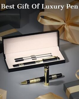 Luxury Pen,Personalised Writing Pens Sets With Free Engraving Nice Pens for Men Women Gift Professional Executive,Office,Birthday Christmas Thank You Gift in Gift Box (1 Pack Black)