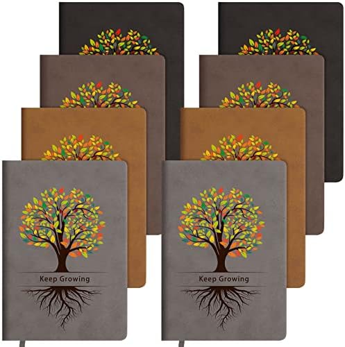 You are currently viewing 8 Pack Life Tree Leather Writing Journal for Women Men A5 Vintage Diary Notebook Inspirational Journal with Ruled Lined Paper Softcover Executive for Student Teacher Draft Birthday Travel 5.7 x 8.2