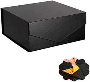 Read more about the article ARTDEARM Gift Box 7.5×7.5×3 Inches, Gift Box with Lid, Black Gift Box, Groomsmen Proposal Box, Gift Box with Magnetic Closure (Glossy Black)