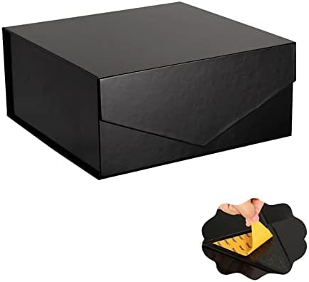 You are currently viewing ARTDEARM Gift Box 7.5×7.5×3 Inches, Gift Box with Lid, Black Gift Box, Groomsmen Proposal Box, Gift Box with Magnetic Closure (Glossy Black)