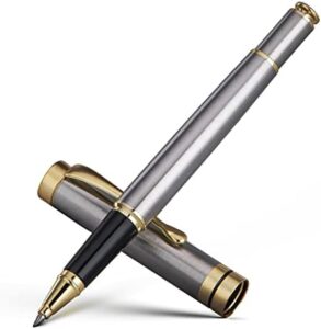 Read more about the article BEILUNER Ballpoint Pens, Stunning Silver Chrome Metal Pen with Golden Trim, Best Ball Pen Gift Set for Men & Women, Professional, Executive, Office, Nice Pens-Gift Box with 0.5mm Extra Black Refill