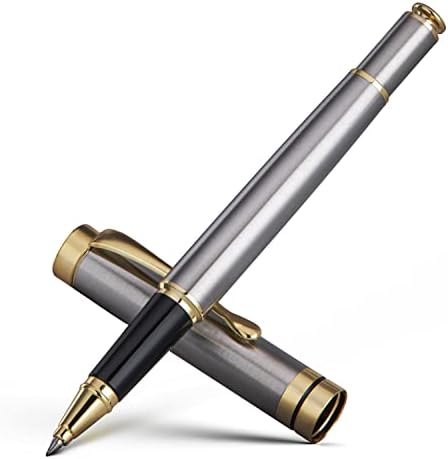 You are currently viewing BEILUNER Ballpoint Pens, Stunning Silver Chrome Metal Pen with Golden Trim, Best Ball Pen Gift Set for Men & Women, Professional, Executive, Office, Nice Pens-Gift Box with 0.5mm Extra Black Refill