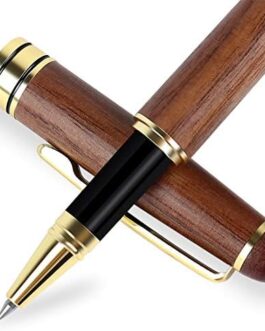 BEILUNER Luxury Walnut Ballpoint Pen Writing Set – Elegant Fancy Nice Gift Pen Set for Signature Executive Business Office Supplies – Gift Boxed with Extra Refills (Black)