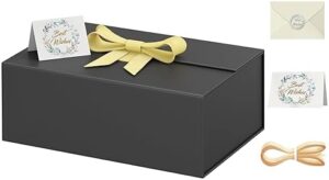 Read more about the article Black Gift Box with Lid, 13x9x4” Large Gift Boxes for Presents with Ribbon and Greeting Card Magnetic Closure, Groomsman Proposal Box for Wedding,Birthday,Anniversary,Christmas Gift Luxury Wrap