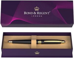 Read more about the article Bond & Regent Rollerball Pen – Certified Luxury Grade | 24 Karat Gold & Gloss Black | Nice Gift Pens for Men and Women