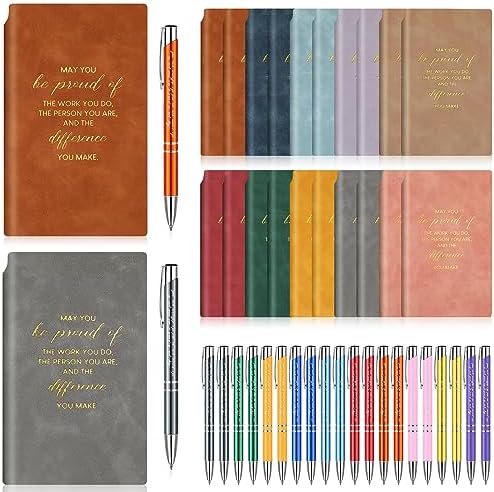You are currently viewing Colarr 20 Sets Employee Appreciation Gifts for Coworkers Thank You Gifts Staff Inspirational Notebook A6 Sheepskin Leather Journal with Motivational Pens for Women Men Office Gift (Multicolor)