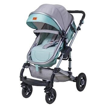 CoolShare Baby Stroller for Toddler, Foldable Aluminum Alloy Pushchair with Adjustable Backrest, 2 in 1 High Landscape Convertible Reversible Bassinet Pram for Infant & Toddler,3D Suspension