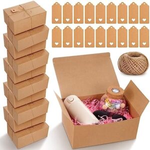 Read more about the article Ctosree 50 Pack Brown Gift Box with Lids Kraft Gift Boxes for Christmas Bridesmaid Proposal Gifts Wedding Birthday Party Graduation, Easy Assembly Box with 50 Gift Tags and 85ft Twine, 9.4×6.5×4 Inch