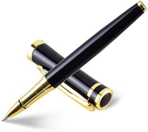 Read more about the article DSKPRTE Ballpoint pen with Gift Box, Luxury Writing Pen with 2 Extra Black Ink Refills Executive Pens Line width 0.5mm Business Pen Fancy Pen set for Men &Women. (Black)