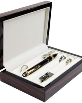 Decorebay Executive High class Cufflink Case & Ring Storage Organizer Men’s Jewelry Box Gift (Midnight)