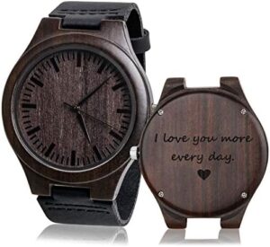 Read more about the article Fodiyaer Engraved Wood Watch for Men Boyfriend Husband Him As Personalized Anniversary Christmas Birthday Father Day Wooden Gifts Idea