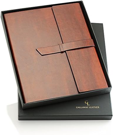 You are currently viewing GALLAWAY LEATHER Padfolio Portfolio Folder – Slim Portfolio Folio Organizer Holder for Letter Legal A4 Note Pads Notebooks for Men Women Refillable Business Leather Portfolio Binder, Dark Chocolate