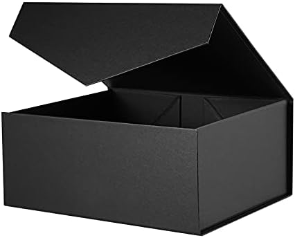 You are currently viewing JINMING 9×6.5×3.8 Inches, Gift Box with Lid, Black Groomsman Box, Collapsible Gift Box with Magnetic Closure