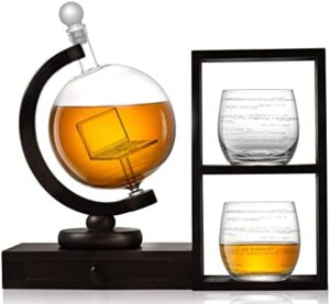 Read more about the article JoyJolt Executive Computer Whiskey Decanter Set with Glasses, Liquor Decanter Shelf plus Accessories Drawer. Gift Boxed Decanters for Alcohol Gifts, Unique Whiskey Decanter Sets for Men and Women