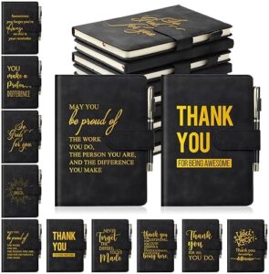 Read more about the article Kosiz 20 Pcs Employee Appreciation Gifts Set Including 10 Inspirational A5 Leather Journal Writing Notebook 10 Motivational Metal Ballpoint Pens Back to School Thank You Gifts (Black,Novelty Style)