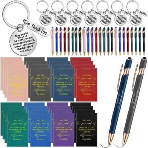 Read more about the article Lincia 24 Sets Thank You Gifts Set Including 24 Pcs Inspirational Journal Notebook 24 Pcs Pens with Stylus Tip 24 Pcs Appreciation Keychain Gifts for Women Men Employee Colleague Coworker Teacher