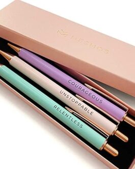 MESMOS Fancy Pen Set, Inspirational Gifts for Women, Motivational Gifts, Office Motivational Pens, Boss Lady Writing Pens, Nice Pens, Click Pens, Unique Pens, Server Pens, Promotion Gifts, Pretty Pen