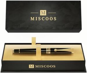 Read more about the article Miscoos Luxury Rollerball Pens Smooth Writing Nice Pens for Men & Women Gift Pen Set for Executive Office, Professional, Graduation Fancy Pens with 1 Black Ink Refills (Black2)