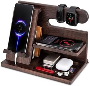 Read more about the article MyFancyCraft Gifts for Men Wood Phone Docking Station Ash Key Holder Gift for Him Cell Phone Stand Organizer Dad Birthday Husband Anniversary Nightstand Purse Father Graduation