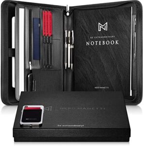 Read more about the article NERO MANETTI- Zippered Vegan Leather Padfolio/Portfolio Pad Holder-Business PU Leather Notepad Folder for Resumes, Interviews, iPad/Tablet, Phone, Legal Pad Notebook Executive Binder for Women, Men