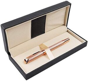 Read more about the article Pemmeed Rollerball Liquid Ink Pens for Women Luxury Box Gel Black Ink Fancy Pen Refillable for Executive Office,Professional,Birthday Nice Pens G5(Rose Gold)