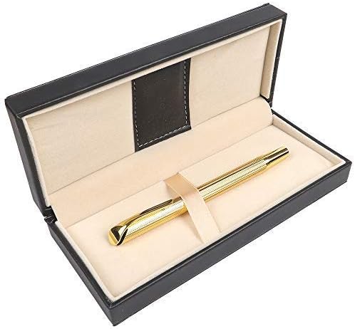 Penneed Rollerball Pen for Men Women Executive Home Office Use, with Gift box Refillable 0.7mm Black Ink G5(Luxury Gold)