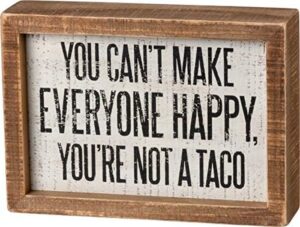 Read more about the article Primitives by Kathy Not A Taco Inset Sign, 5×7 inches, Wooden