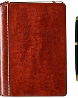 SETTINI Sleek Leather Journal Gift Set – Vegan Leather Hardcover, Unique Pen holder, Lined, 192 Pages, 6″ x 8.5″ – Includes Luxury Pen – Ideal for Writing and Travel – Durable Design