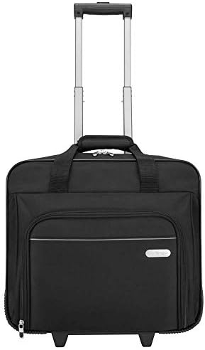 Targus 16 Inch Rolling Travel Laptop Case, Black - Travel Briefcase and Small Rolling Bag - Spacious Foam Padded Laptop Case for 16" Laptops and Under (TBR003US)