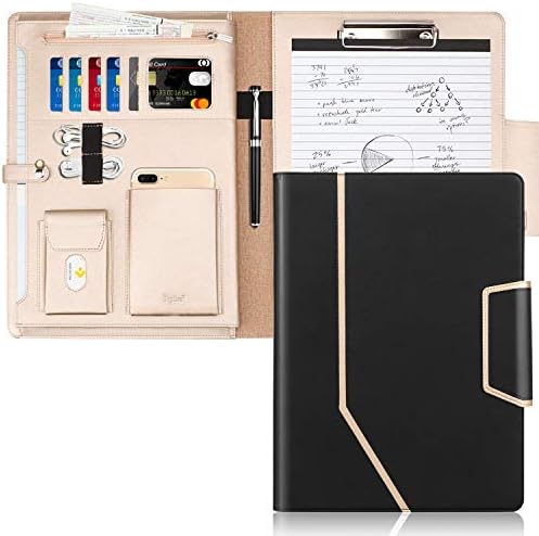 You are currently viewing Toplive Padfolio Portfolio Case, Conference Folder Executive Business Padfolio with Document Sleeve,Letter/A4 Size Clipboard,Business Card Holders, Portfolio Padfolio for Women/Men,Black