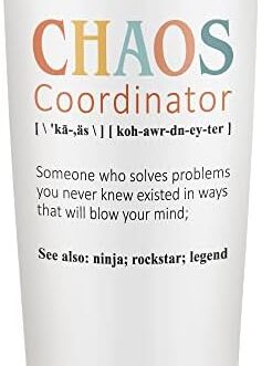 Unique Boss Lady Birthday / Thank You Gifts for Women, Her, Mom, Coworker, Teacher, Manager, Boss, Chaos Coordinator Gifts – 20Oz Tumbler