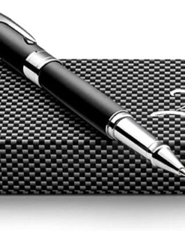ZenZoi Black Pen – Elegant Executive Rollerball Pen. Smooth Writing Fine Point Roller Gel Ink Refills. Fancy, Luxury Pen Gift Set for Men or Women. Premium, Refillable, Professional Pen