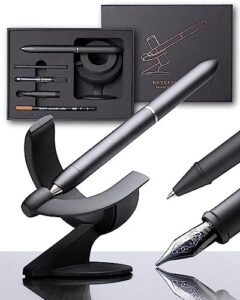Read more about the article novium Hoverpen Future Edition – Fountain Pen & Rollerball Pen All-In Gift Box, Fine Nib, Futuristic Aesthetic, Luxury Metal Made Desk Pen, Free Spinning Executive Pen, Birthday Gifts (Deep Black)