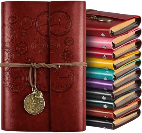 You are currently viewing 12 Pack Leather Journal, Travel Journal Pack, Vintage Journal for Women Men, Leather Bound Journal for Writing, Refillable Journal Diary with Lined Page for Girls Boys Gift, 5″ x 7″ (A6, 12 Colors)