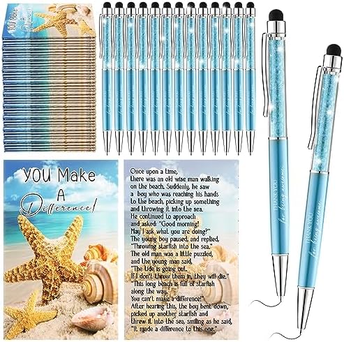 You are currently viewing Qeeenar Starfish Story Gifts Set You Make a Difference Motivational Notebooks Crystal Metal Appreciation Ballpoint Pen Lined Blank Notebook Journal for Employee Coworker Teacher Volunteer(36 Set)