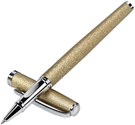 Zalantan Nice pens,luxury pen with cace,fancy pens Ballpoint Pen Smooth writing experience stylish design effortless writing executive pen-Gift Box with 0.5mm Black Extra 2 Refill (Gold)