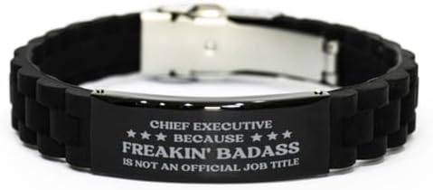 You are currently viewing Chief Executive Because Freakin Badass Is Not An Official Job Title, Chief Executive Gift Silicone Bracelet, Gift Ideas for Chief Executive Coworker
