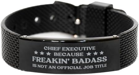 You are currently viewing Chief Executive Because Freakin Badass Is Not An Official Job Title, Chief Executive Gift Mesh Bracelet, Gift Ideas for Chief Executive Coworker
