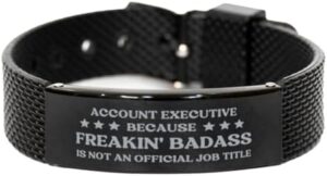 Read more about the article Account Executive Because Freakin Badass Is Not An Official Job Title, Account Executive Gift Mesh Bracelet, Gift Ideas for Account Executive Coworker