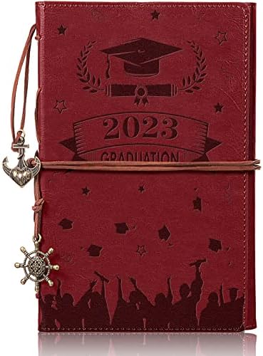 You are currently viewing 2023 Graduation Gifts for Him Her Inspirational Graduation Leather Journal for College High School Student 200 Pages Refillable Diary Journal Notebooks Friend Present (Wine Red, 2023 Style)