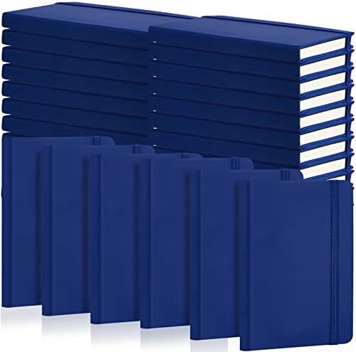 You are currently viewing 40 Pieces Small Notebooks A6 Pocket Journals 3.5 x 5.5 Inch Small Leather Notebook Mini Ruled Lined Journal with Elastic Band Pen Holder Page Marker Ribbons for Diary School Business Office (Blue)