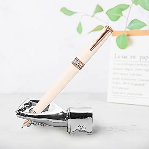 You are currently viewing ARTEX Elegant Roller ball Pen, with CZ (Cubic Zircon) Crystal, Luxury Style,Gift for Men & Women,Professional,Executive Officer,Metal, Gift Box. Germany Schmidt Refill. Free Engraving (Ivory)