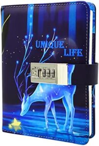 Read more about the article Adorezyp Journal with Lock for Girls and Boys,B6 Diary Leather 240 pages with Gift,Size 6.94*4.94” Journal Notebook Vintage Personal Secret with Password for Christmas (Blue Elk +Greeting Card+Box)