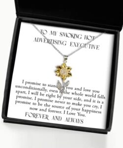Read more about the article Advertising Executive Promise Necklace Gifts for Him and Her, Sunflower Jewelry Pendant Sterling Silver, for Wife, Girlfriend, Friend for Valentines Day Birthday Anniversary