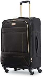 Read more about the article American Tourister Belle Voyage Softside Luggage with Spinner Wheels, Black, Checked-Medium 25-Inch