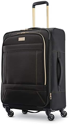 You are currently viewing American Tourister Belle Voyage Softside Luggage with Spinner Wheels, Black, Checked-Medium 25-Inch