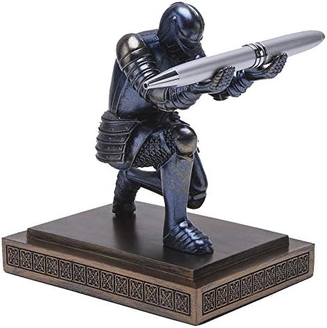 You are currently viewing Amoysanli Knight Pen Holder Desk Organizers and Accessories Desk Decor Resin Pen Holder as Gift with a Cool Pen for Office and Home (Blue)